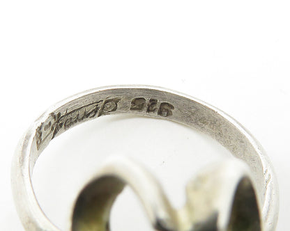 MEXICO 925 Silver  Vintage Cabochon Tiger's Eye Cocktail Ring Sz 7  RG17504