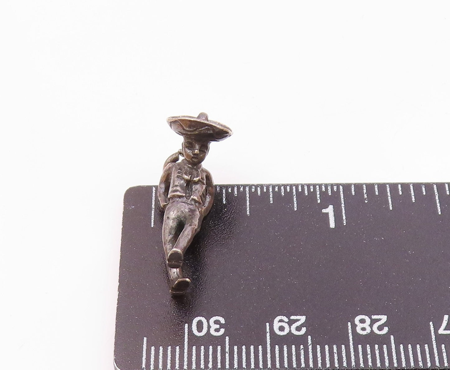925 Sterling Silver  Vintage Mariachi Man With Head Down Pendant  PT21883