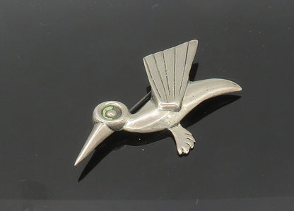 925 Sterling Silver  Vintage Antique Hummingbird Motif Brooch Pin  BP8352