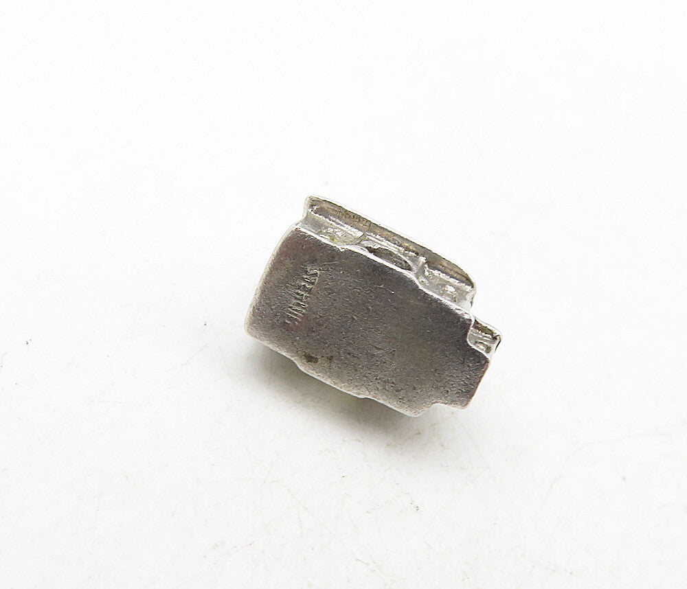925 Sterling Silver  Vintage Petite Church House Motif Drop Pendant  PT6818
