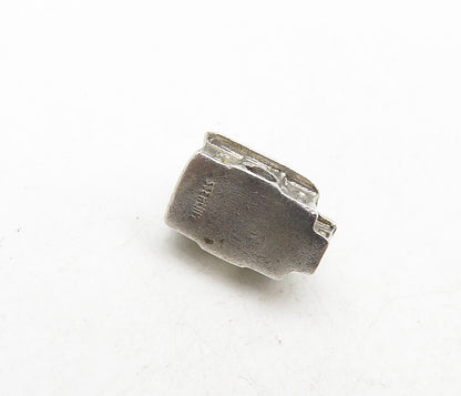 925 Sterling Silver  Vintage Petite Church House Motif Drop Pendant  PT6818