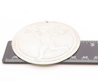 925 Sterling Silver Vintage Pendant S. KIRK & SON Cherub With A Trumpet  PT25057