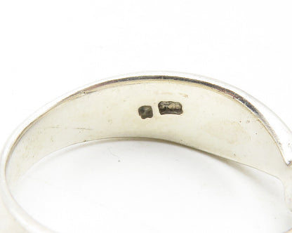 925 Sterling Silver  Vintage Cubic Zirconia Solitaire Accent Ring Sz 9 RG11698