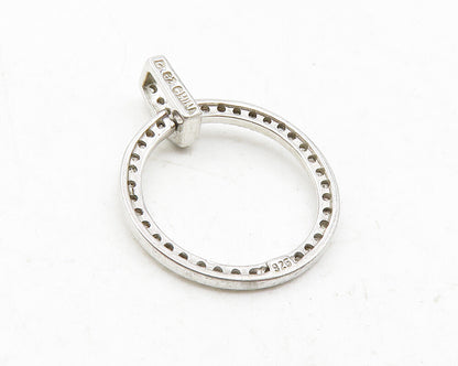 ROSS SIMON 925 Sterling Silver  Genuine Diamonds Open Circle Pendant  PT9739