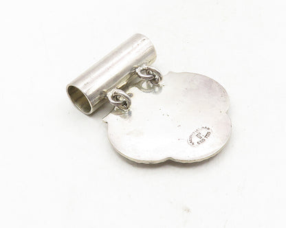 TALLERES LAGUNAS 925 Sterling Silver  Vintage Floral Vine Slide Pendant PT7937