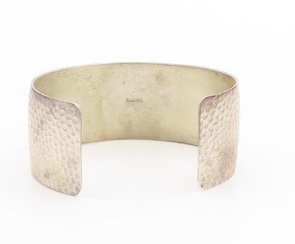 925 Sterling Silver Vintage Bracelet SOUTHWESTERN Two Tone Bear Cuff BT11793