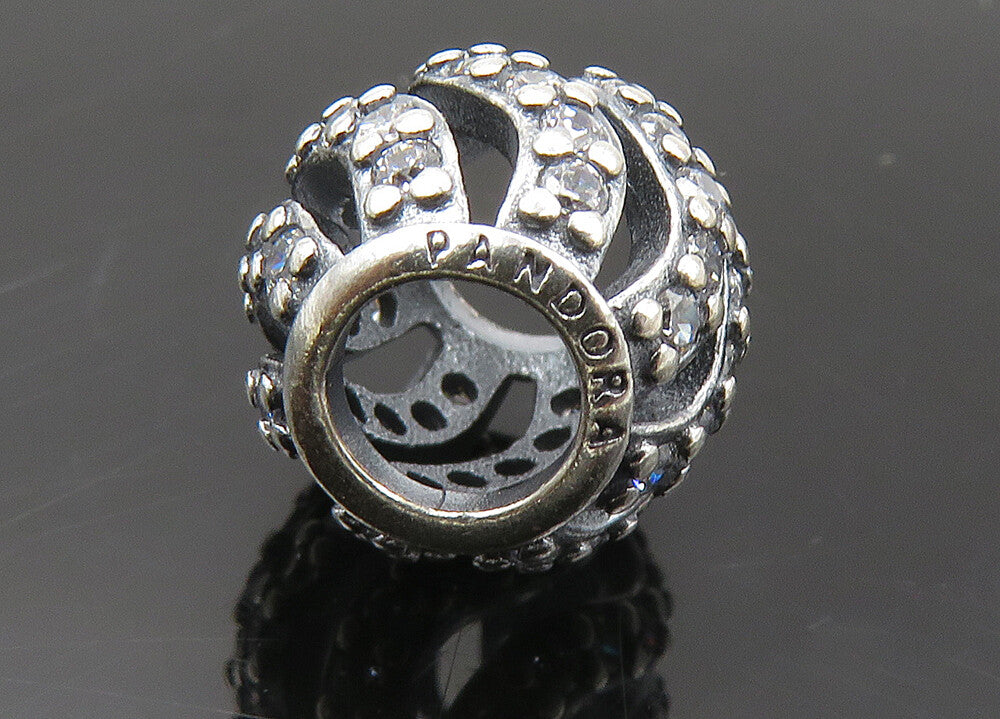 PANDORA 925 Sterling Silver  Vintage Cubic Zirconia Slide Pendant  PT16487
