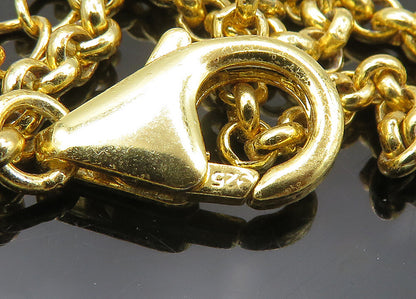 925 Sterling Silver  Vintage Druzy Stone Gold Plated Chain Necklace  NE3426