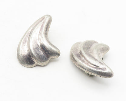 MEXICO 925 Sterling Silver  Vintage Hollow Swirl Non Pierce Earrings  EG6033