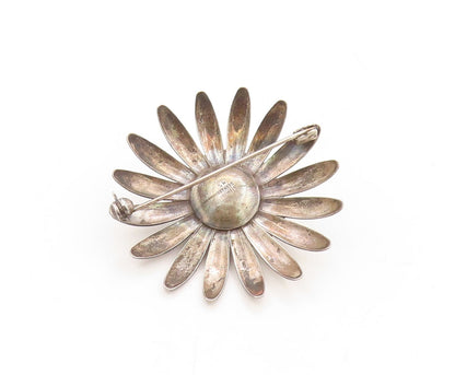 925 Sterling Silver Vintage Brooch Pin HERMANN SIERSBOL DENMARK Flower  BP11308