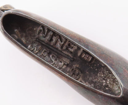 925 Sterling Silver Vintage Pendant NINE WEST Classic High Heel Shoe  PT26066