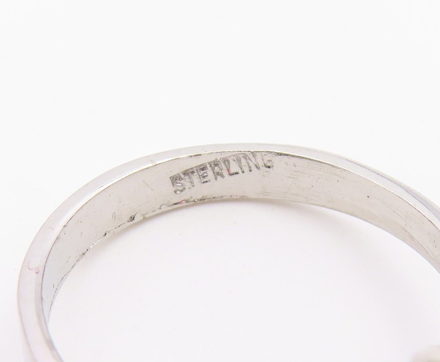 925 Sterling Silver Vintage Ring Emerald Cut Smoky Quartz Band  Sz 6.5  RG36480