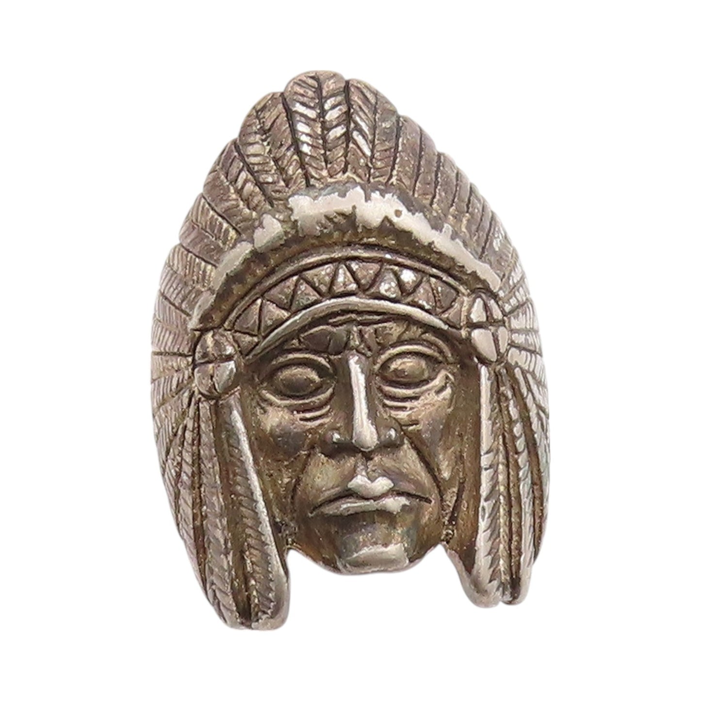 925 Sterling Silver Vintage Ring G&S Native American Warrior  Sz 7  RG32457