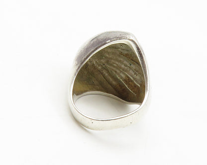 ESPO 925 Sterling Silver  Vintage Scalloped Shiny Band Ring Sz 6  RG13919