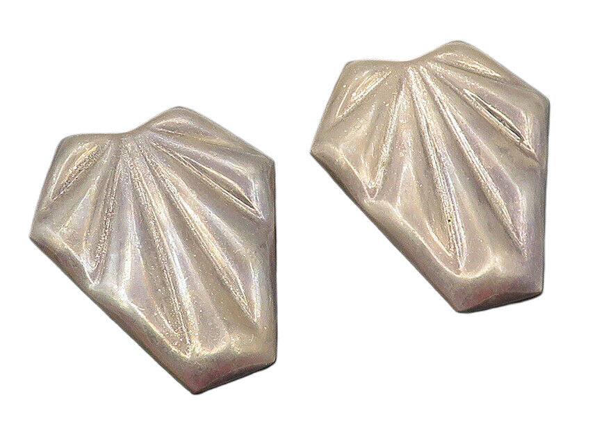 925 Sterling Silver  Vintage Dark Tone Floral Leaf Motif Drop Earrings  EG6083