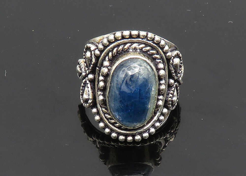 925 Sterling Silver  Vintage Cabochon Kyanite Cocktail Ring Sz 8.5  RG19985