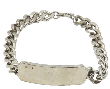 BOJAR 925  Silver  Vintage Smooth Bar Shiny Curb Link Chain Bracelet  BT8576