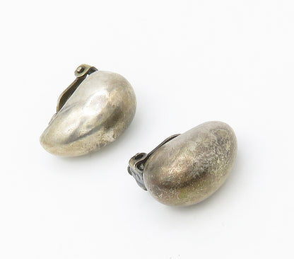 BARRA 925 Sterling Silver  Vintage Dark Tone Hollow Non Pierce Earrings EG8596