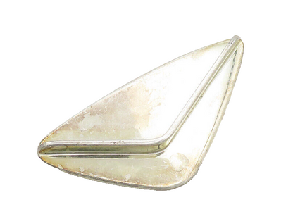 925 Sterling Silver  Vintage Shiny Modernist Smooth Brooch Pin  BP7609