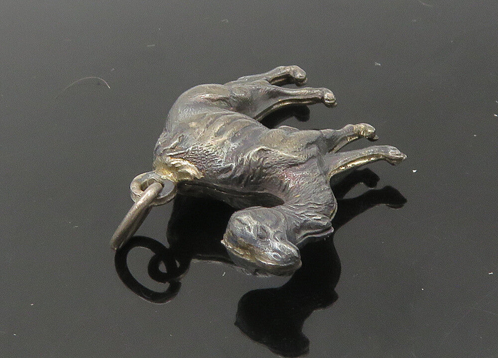 925 Sterling Silver  Vintage Oxidized Camel Animal Motif Pendant  PT17950