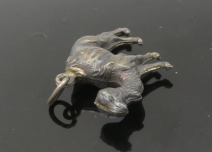 925 Sterling Silver  Vintage Oxidized Camel Animal Motif Pendant  PT17950