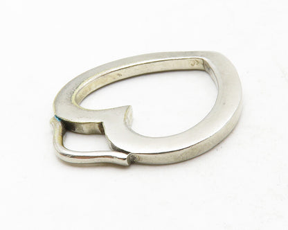 TIFFANY & CO. 925 Silver  Vintage Minimalist Open Love Heart Pendant  PT10453