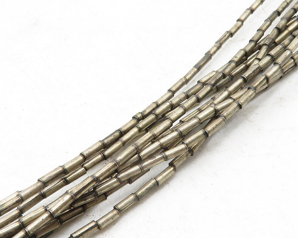 925 Sterling Silver  Vintage Turquoise Multi Strand Chain Necklace  NE2148