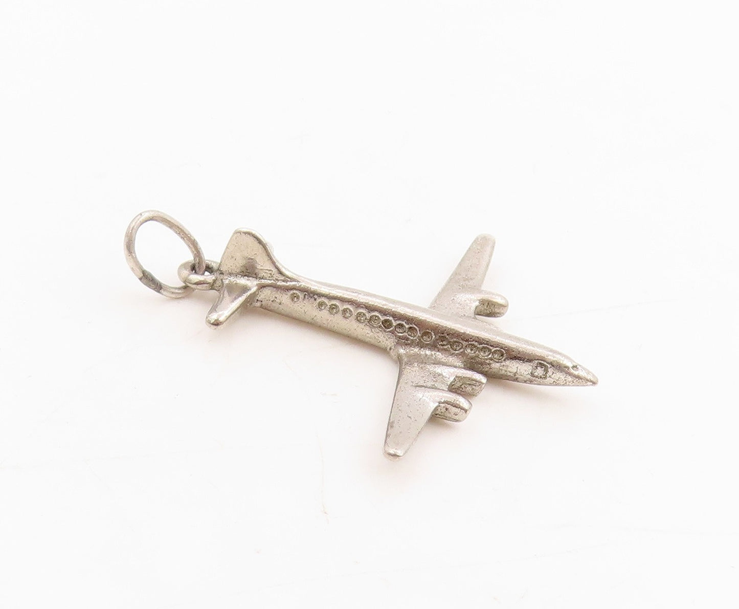 925 Sterling Silver Vintage Pendant Miniature Aviation Airplane Charm  PT25419