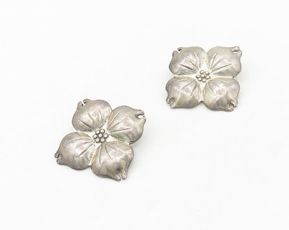 CARSI MEXICO 925 Silver  Vintage Flower Motif Non Pierce Earrings  EG9212