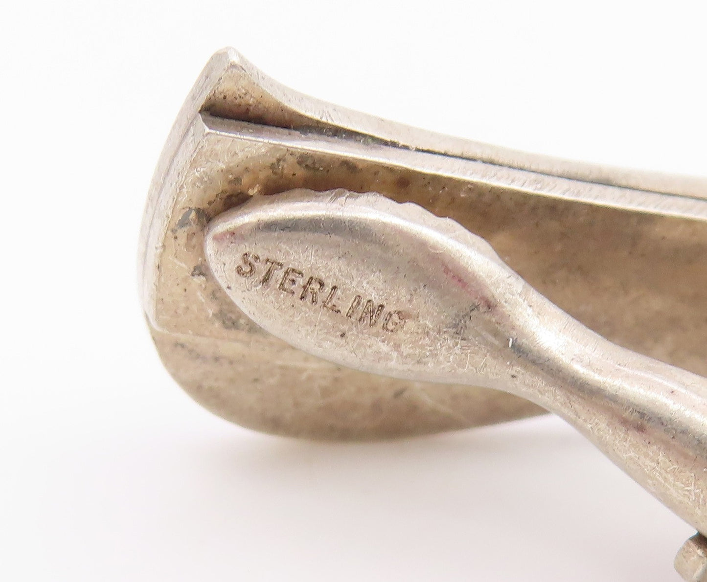 925 Sterling Silver Vintage Minimalist Etched Initial D Tie Clip  TR3399