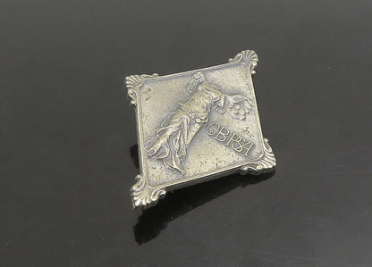 925 Sterling Silver  Vintage Antique Girls Athletic League Brooch Pin  BP9018