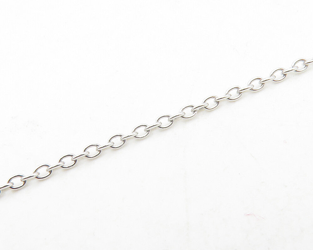 925 Sterling Silver  Prong Set Sparkling Cubic Zirconia Chain Necklace  NE2046