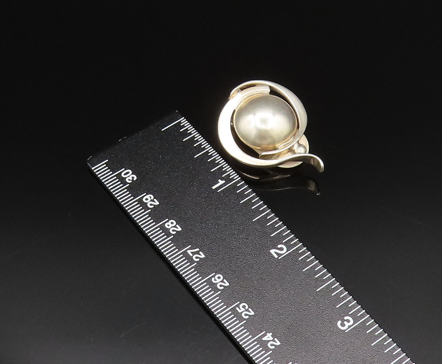 SAMI ZILKA 925 Silver  Vintage Wrapped Bead Dome Non Pierced Earrings  EG12090