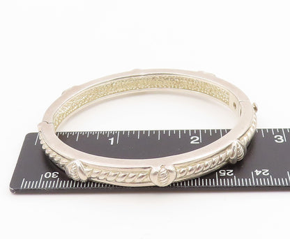 925 Sterling Silver Vintage Bracelet JUDITH RIPKA Love Heart Bangle   BT11580