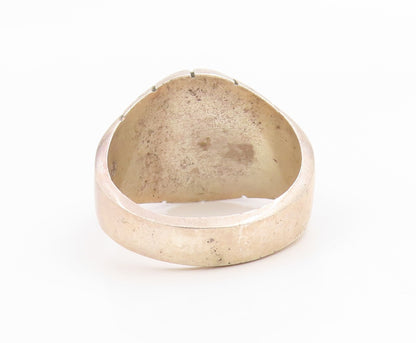 925 Sterling Silver Vintage Ring Classic Etched Spider Web Band Sz 10.5 RG35598