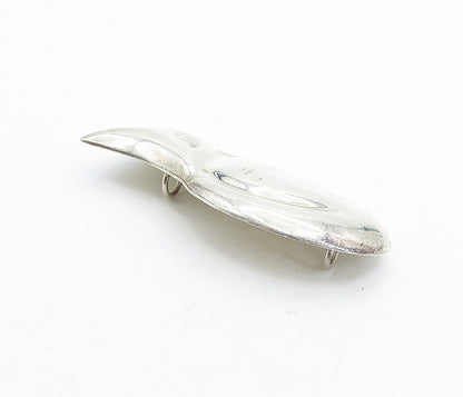 MEXICO 925 Sterling Silver  Vintage Shiny Sleeping Cat Motif Pendant  PT3595
