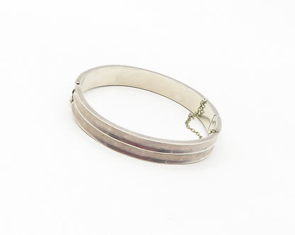 ALFRED VILLASANA MEXICO 925 Sterling Silver Vintage Hinge Bangle Bracelet BT6687