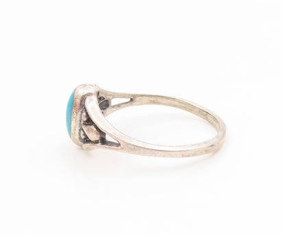 925 Sterling Silver Vintage Ring SILVER CLOUD Turquoise Band  Sz 6.5  RG35120