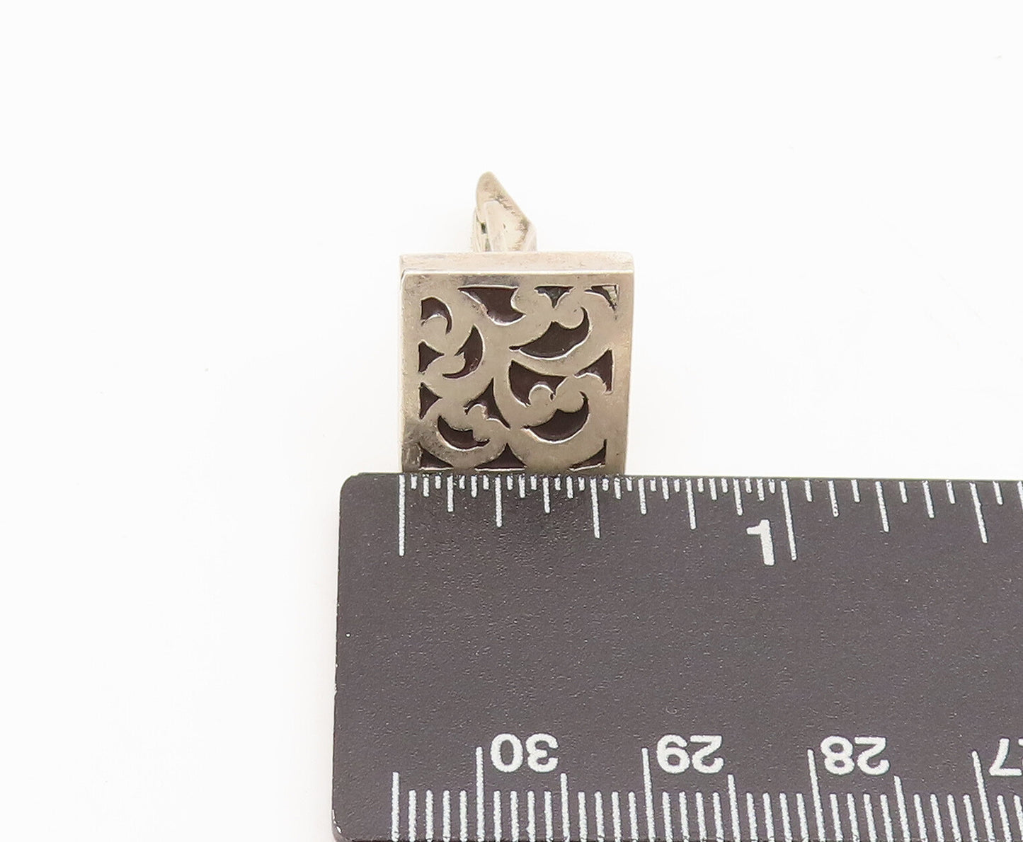 LOIS HILL 925 Sterling Silver  Vintage Swirly Frame Cuff Links  TR3607
