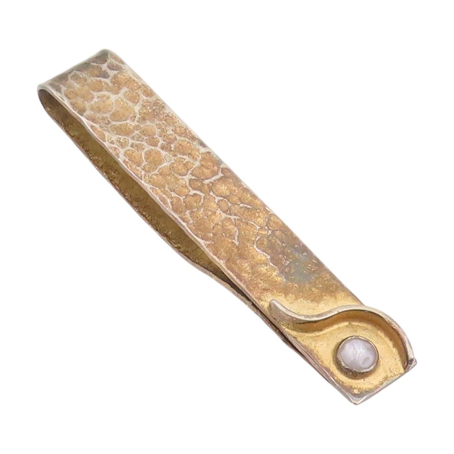 925 Sterling Silver Vintage Money Clip ORVELO Cabochon Moonstone Bar   TR4025