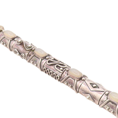 DEBORAH ARMSTRONG 925 Sterling Silver Vintage Real Gemstone Bracelet  BT8958