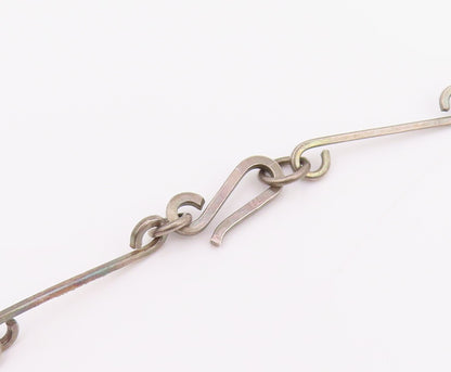925 Sterling Silver Vintage Necklace ISRAEL Linked Loop Chandelier Chain  NE4759