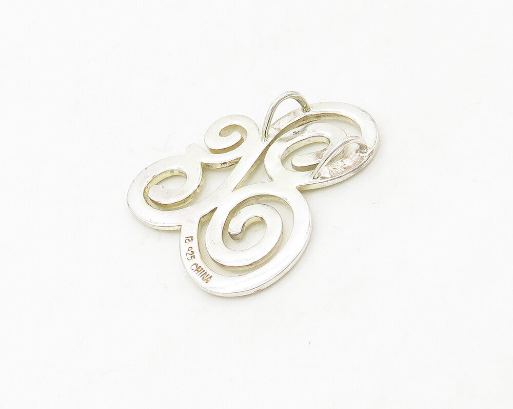 ROSS SIMON 925 Sterling Silver  Vintage Shiny Spiral Swirl Pendant  PT13826