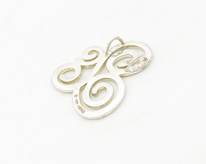 ROSS SIMON 925 Sterling Silver  Vintage Shiny Spiral Swirl Pendant  PT13826