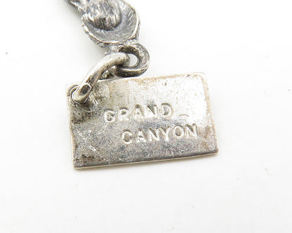 925 Sterling Silver  Vintage Native Chief Grand Canyon Tag Pendant  PT13498
