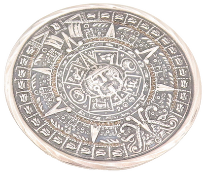 925 Sterling Silver Vintage Brooch Pin MEXICO Large Celtic Calendar  BP10955