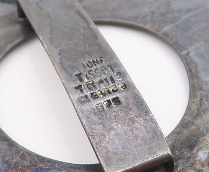 925 Sterling Silver Vintage Pendant IONE TISSOT Large Modern Love Heart  PT25895