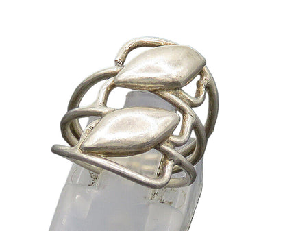 925 Sterling Silver  Vintage Petite Split Shank Band Ring Sz 4.5  RG24043