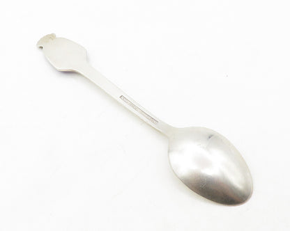 DENMARK 925 Sterling Silver  Vintage Blue Enamel Souvenir Tea Spoon  TR1971