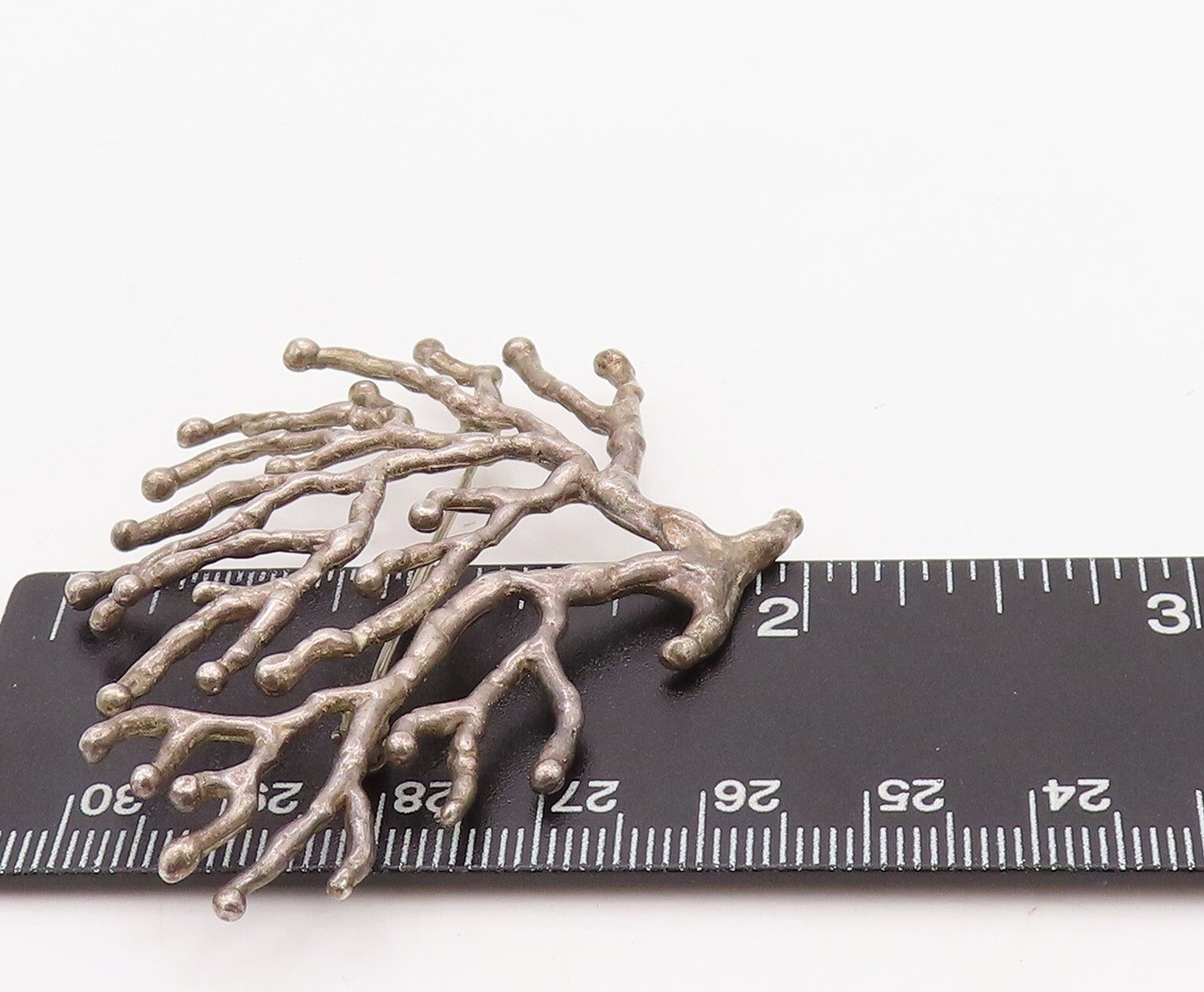 925 Sterling Silver Vintage Brooch Pin Brutalist Cutout Tree Of Life  BP11241